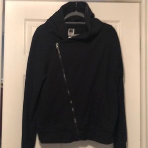 North Face asymmetrical zip hoodie jacket